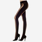 sexy shop Collant Nero a Fasce Coprenti Music Legs - Sensualshop toys