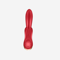 sexy shop Vibratore Con App o Senza Satisfyer Double Flex - Rosso - Sensualshop toys