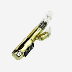 sexy shop Vibratore Rabbit Misure 23cmx3,5cm Senza Ftalati Materiale TPR Siberia Passion - Gold - - Sensualshop toys