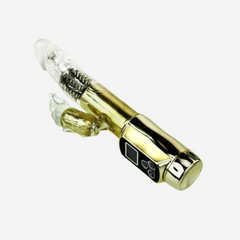 sexy shop Vibratore Rabbit Misure 23cmx3,5cm Senza Ftalati Materiale TPR Siberia Passion - Gold - - Sensualshop toys