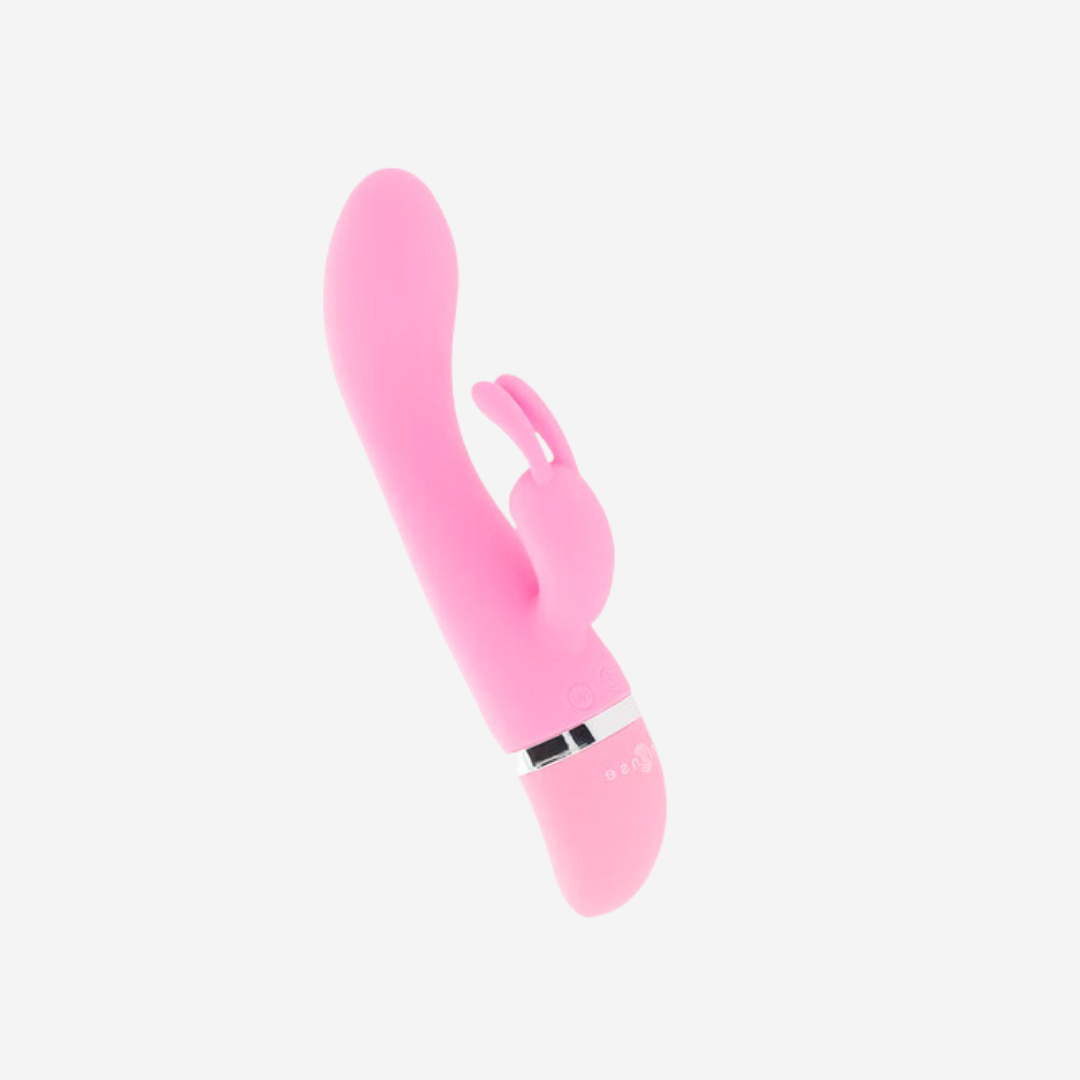 sexy shop Vibratore Rabbit Hilari Intenso Rosa Privo di Falatos  Morbido Silicone  Flessibile  30 Modalità di Vibrazione - Sensualshop toys