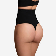 sexy shop Perizoma Vita Alta Controllo Medio Nero Taglia M 90%Poliammide 10%Elastan Bye Bra Seamless - Sensualshop toys