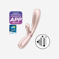 sexy shop Vibratore Con App Riscaldabile Soddisfacente Hot Lover Argento - Sensualshop toys