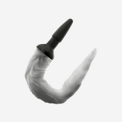 sexy shop Plug Anale Materiale Silicone Darkness Soft Gray T ail Butt Lunghezza Inseribile 9cm Diametro 3cm - Sensualshop toys