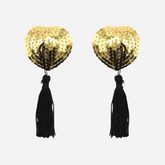 sexy shop Copricapezzoli Poliestere Oro Lunghezza 5.5cm Diametro 5.5cm Contenuto 2Pz - Sensualshop toys