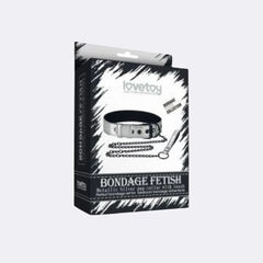 sexy shop Collare e Guinzaglio Metallic Pup Argento Metalizzato Fantasie - Sensualshop toys