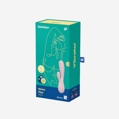sexy shop Vibratore Rabbit Impermeabile Morbido Silicone Medicale Mono Flex Con App - Rosa - Sensualshop toys