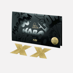 Copri Capezzoli Adesivo Siliconico Riutilizzabile Riempi il Seno Flash Oro