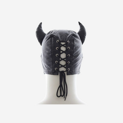 sexy shop Maschera Aggressiva Devil Black Ecopelle Nera Gioco Di Ruolo Per La Coppia - Sensualshop toys