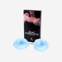sexy shop Manette Secretplay  Blue Light  Alluminio e Piuma - Sensualshop toys