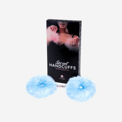 sexy shop Manette Secretplay Blue Light Alluminio e Piuma - Sensualshop toys