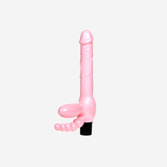 sexy shop Vibratore In Silicone Materiale TPR Colore Rosa Dimensioni 25.4cm e 3.2cm Doppia Penetrazione - Sensualshop toys