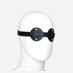 sexy shop Benda Blindfold Patch Materiale Ecopelle Metallo Colore Nero - Sensualshop toys
