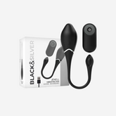 sexy shop Ovulo Vibrante a Distanza 100% Impermeabile Flessibile Carica Usb Black Silver - Sensualshop toys