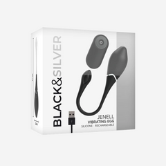 sexy shop Ovulo Vibrante a Distanza 100% Impermeabile Flessibile Carica Usb Black Silver - Sensualshop toys