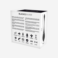 sexy shop Ovulo Vibrante a Distanza 100% Impermeabile Flessibile Carica Usb Black Silver - Sensualshop toys