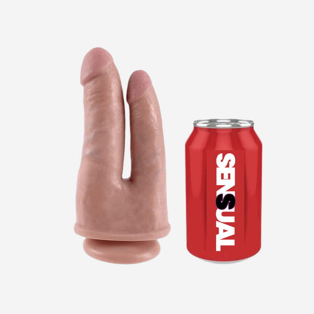 Dildo Reale Doppia Penetrazione Dimensioni Large 15.2cm x 4.1cm Small 11.4cm x 3.3cm king cock carne