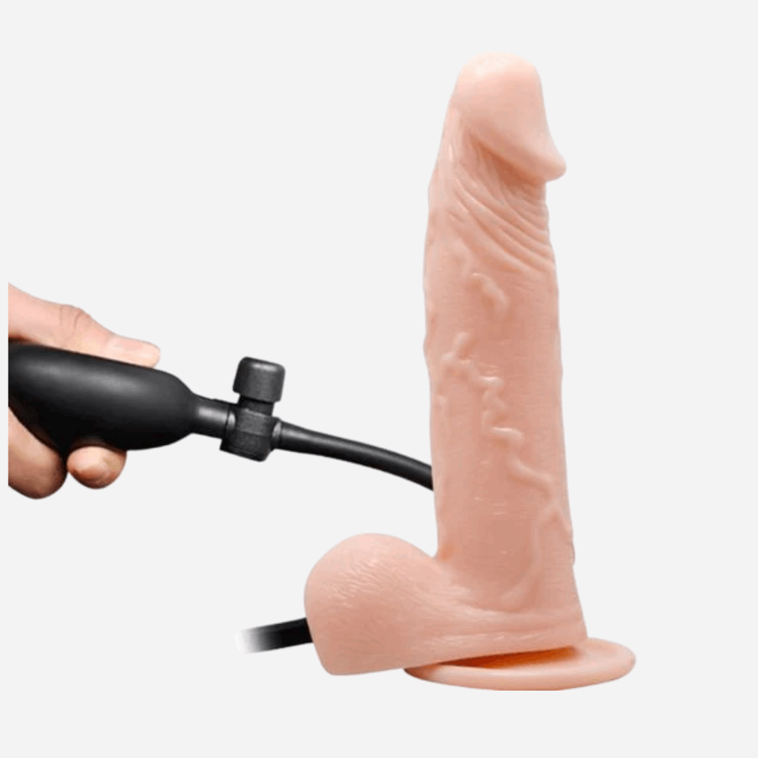 Vibratore Eiaculante Gonfiabile Con Ventosa Materiale TPR Misure 19Cm x 3,5Cm