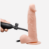 Vibratore Eiaculante Gonfiabile Con Ventosa Materiale TPR Misure 19Cm x 3,5Cm