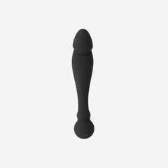 sexy shop Dildo Realistico Doppio Inserimento Morbido Silicone Flessibile Nero - 18Cm Ohmama - Sensualshop toys