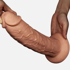 Dildo Realistico Vibrante Multivibrazione Dustin 28cm 6cm Privo di Ftalati