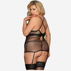 sexy shop Sublime Queen Plus Cinturino Chemise Nero - Sensualshop toys