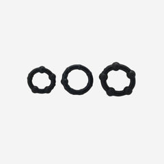 sexy shop Anelli fallici Stud black Realizzati in Tpe di Qualità e Sono Privi di Ftalati Impermeabili ed Adatti per uso Anche in Acqua - Sensualshop toys