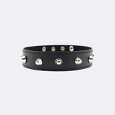 sexy shop Collare Spikes Collar Black Materiale Ecopelle Nero 43cm - Sensualshop toys