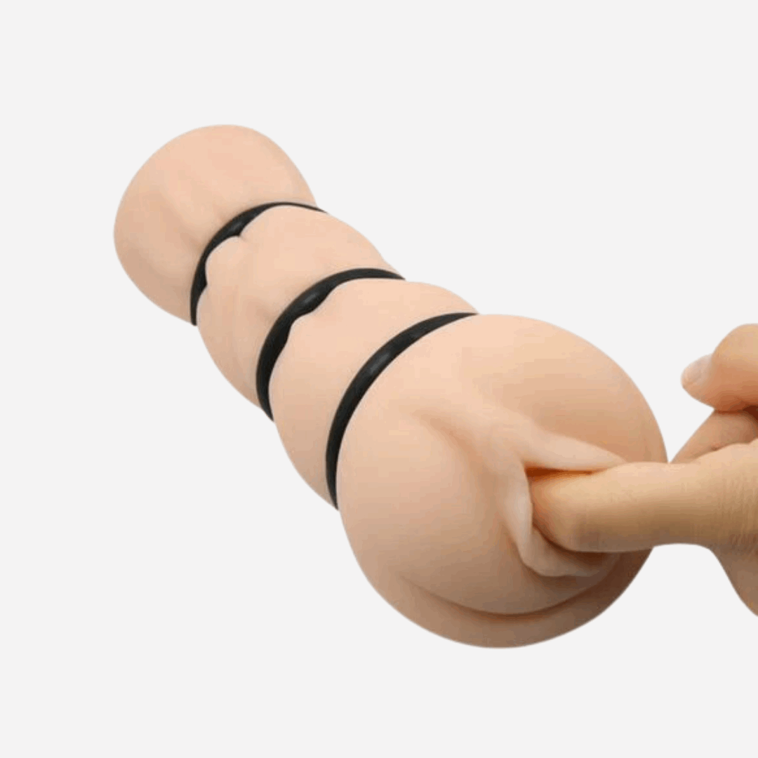 sexy shop Crazy Bull - Masturbatore Con Anelli - Vagina Realistica - Sensualshop toys