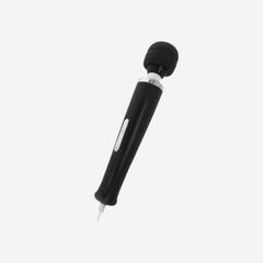 sexy shop Vibratore Corpo e Clitoride Nero Testa in Silicone Morbido Motore Silenzioso 8 Modalità di Vibrazione - Sensualshop toys