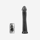 sexy shop Dildo Realistico Morbido Con Rilievi Flessibile Con Ventosa In Pvc 31cm Nero - Sensualshop toys