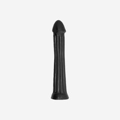 sexy shop Dildo Realistico Morbido Con Rilievi Flessibile Con Ventosa In Pvc 31cm Nero - Sensualshop toys