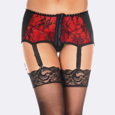 sexy shop Reggicalze Con Inserti In Pizzo e Perizoma - Sensualshop toys