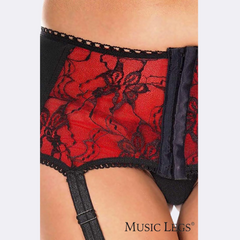 sexy shop Reggicalze Con Inserti In Pizzo e Perizoma - Sensualshop toys