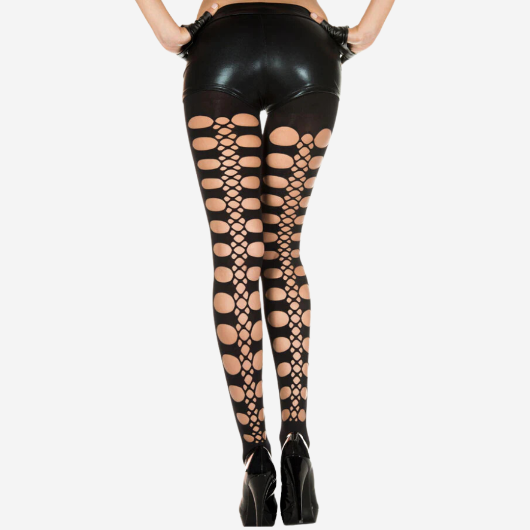 sexy shop Music Legs collant con motivo posteriore traforato Taglia Unica 0/S - Sensualshop toys