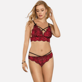 Completo Intimo Subblime Rosso Pizzo M