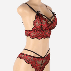 Completo Intimo Subblime Rosso Pizzo M