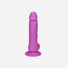 sexy shop Fallo Realistico PrivoFtalati Silicone Medicale 19cm 3.7cm Real Safe Rod Slim Purple - Sensualshop toys