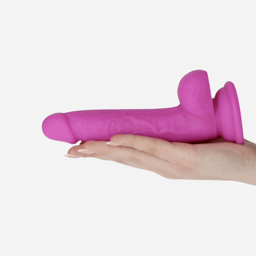 Fallo Realistico PrivoFtalati Silicone Medicale 19cm 3.7cm Real Safe Rod Slim Purple