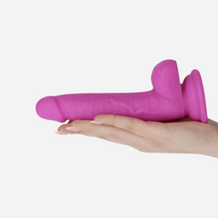 Fallo Realistico PrivoFtalati Silicone Medicale 19cm 3.7cm Real Safe Rod Slim Purple