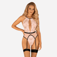 Completo Sexy Lilines Teddy Bianco L/XL