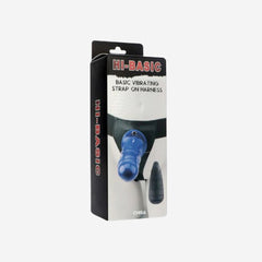 sexy shop Chisa Strap On Basic Harness Blue Indossabile e Vibrante - Sensualshop toys