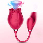 sexy shop Rosa Succhia Clito e Ovulo Vibrante in Silicone Morbido e Sicuro 10 modalità di Aspirazione e 10 Modalità di Vibrazione - Sensualshop toys