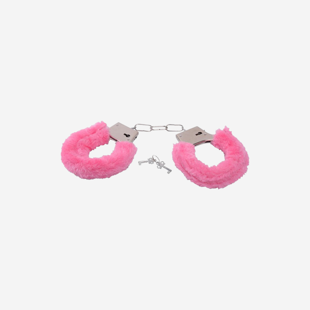 sexy shop Manette Metallo e Pelliccia Morbida Rosa Con Chiavi lo - Sensualshop toys