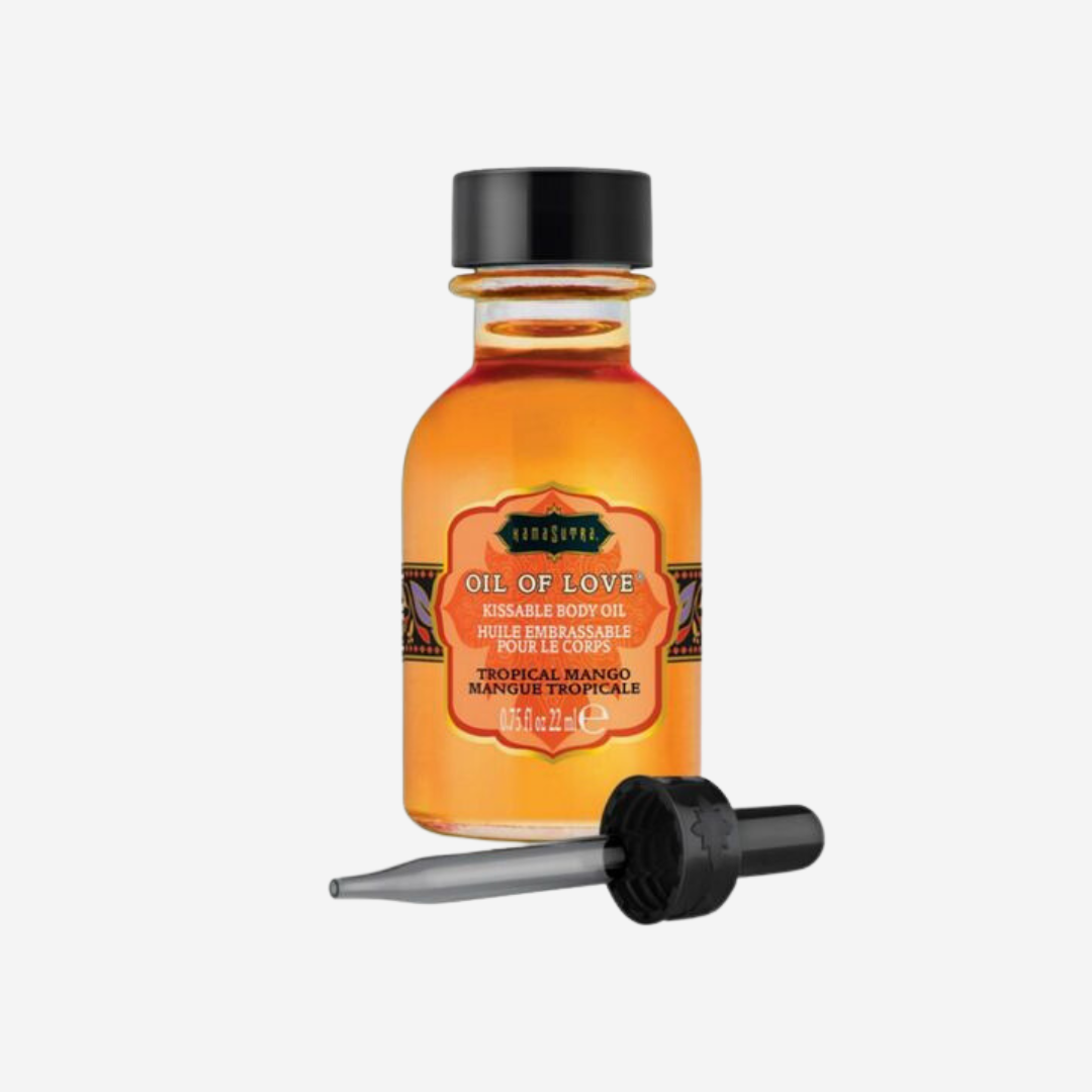 sexy shop Olio Da Massaggio Riscaldante Tropical Mango 22ml Non Macchia - Sensualshop toys