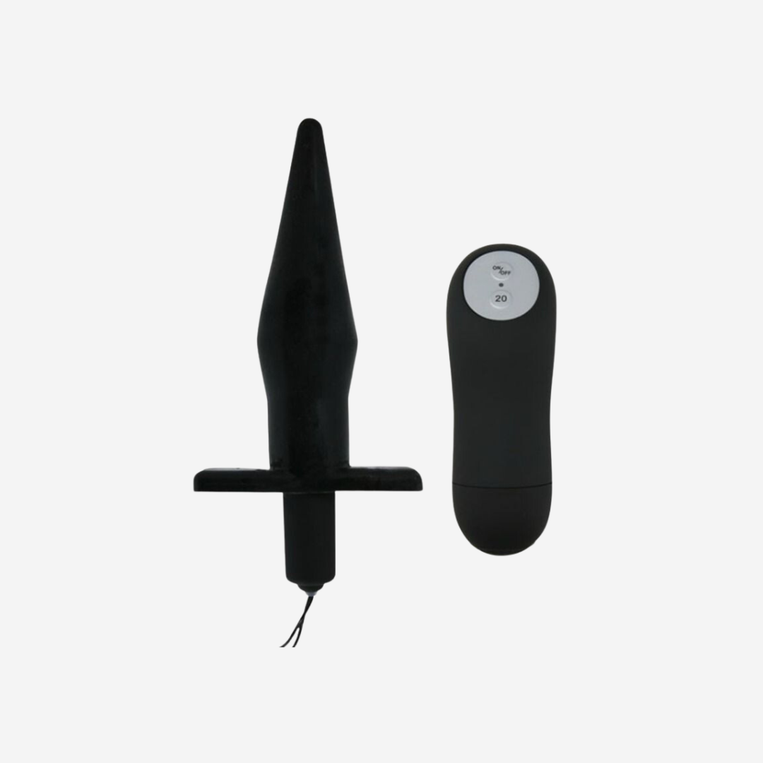 sexy shop Plug Anale Baile Vibrating Plug Comando A Distanza In Pvc Nero - Sensualshop toys