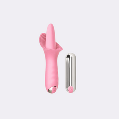 sexy shop Vibratore A Forma di Lingua Vibrante Amelie 10 Modalità di Vibrazione Rosa Shocking - Sensualshop toys