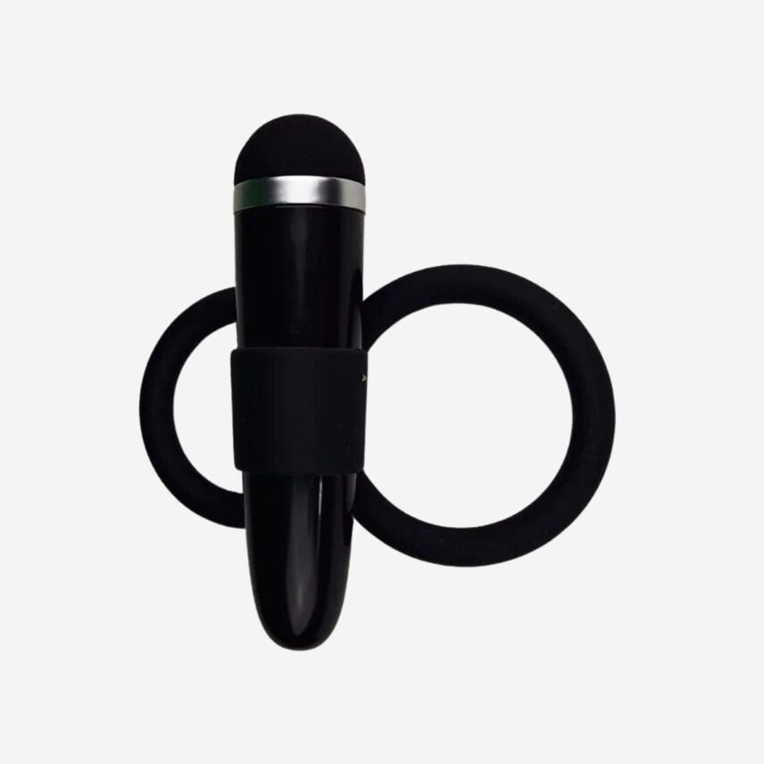 sexy shop Anello Fallico Vibrante con Mini Vibratore Rimovibile da 9cm - Sensualshop toys