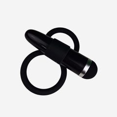 sexy shop Anello Fallico Vibrante con Mini Vibratore Rimovibile da 9cm - Sensualshop toys