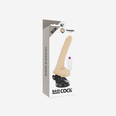 sexy shop Vibratore Realistico Pieghevole Basecock con telecomando Carne 18,5 cm - Sensualshop toys